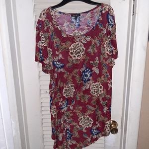 Sami & Jo Red Floral Tunic